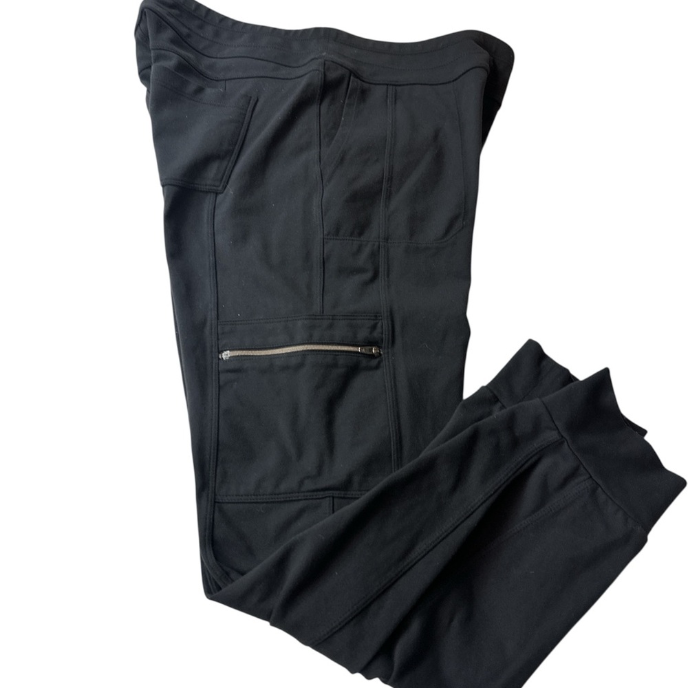 Athleta Women’s Quest Metro Cargo Classic Black Mid Rise Joggers Size Medium - Picture 3 of 8